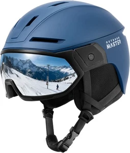 OutdoorMaster Aegis Casco Snowboard Occhiali da Sci Visiera Set Grande Blu Scuro - Nuovo con scatola - Foto 1 di 8