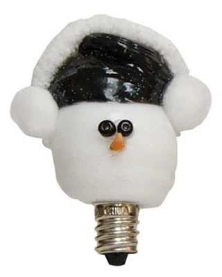 VICKI JEAN'S Earmuff Snowman Novelty Light Bulb - 3 Watt Silicone Dipped