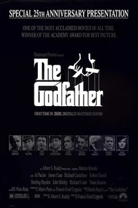 THE GODFATHER MOVIE POSTER 25th Ann. RARE ORIGINAL SILVER FOIL ROLLED VF 27x40 - Picture 1 of 3