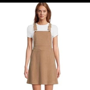 NWT No Boundaries Juniors Knit Cord Overall Two for One Dress Brown XXL - Picture 1 of 7