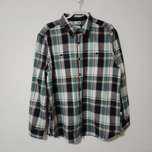 Camisa de franela de algodón para hombre The North Face talla XL verde a cuadros negra NF0A5A8U NUEVA SIN ETIQUETAS - Imagen 1 de 13