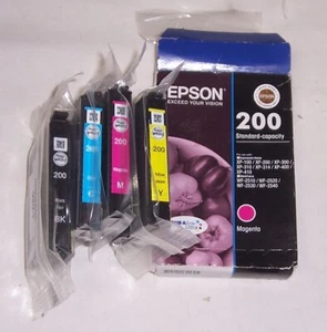 5 x Epson genuino 200 cartuchos negro, cian, mag, amarillo para WF-2540,2530,XP-400 + - Imagen 1 de 1