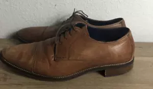 Zapatos Cole Haan para Hombre 12M Lenox Hill Puntera de Gorra Encaje Oxford C11632 Cuero Marrón - Imagen 1 de 8