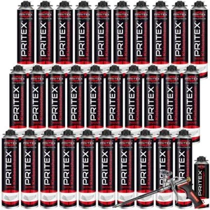 WDVS Klebeschaum Set 30 x 750 ml inkl. Reiniger und Pistole für WDVS-Dämmplatten - Bild 1 von 5