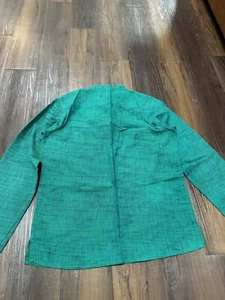 Shatranj Men’s Short Kurta Cotton Green Size Large Indian/Pakistani - Picture 1 of 17