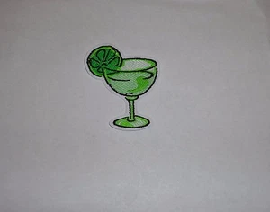 "Margarita Cocktail" Iron-On Embroidered Patch - Picture 1 of 1