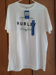 Hurley Shirt Men's XL White Short Sleeve Graphic Tee NEW - Picture 1 of 3