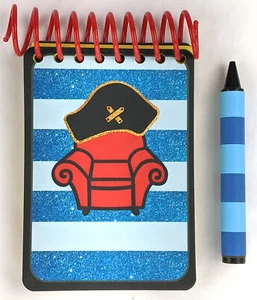 Práctico cuaderno dandy pirata hecho a mano - Imagen 1 de 3