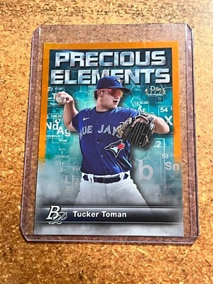 2023 Bowman Platinum Baseball Precious Moments Orange # PE-29 Tucker Toman 17/25 - Image 1 of 2