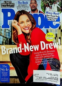 People Magazine September 21 2020 Drew Barrymore Loving Life at 45 - Picture 1 of 2