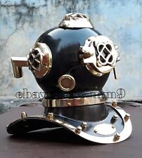 6"  Solid Brass Black Finish Beautiful Shine Mini Nautical Diving Divers Helmet