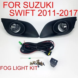 Front Bumper Fog Lights Kit For Suzuki Swift 2011 2012 2013 2014 2015 2016 2017  - Picture 1 of 13