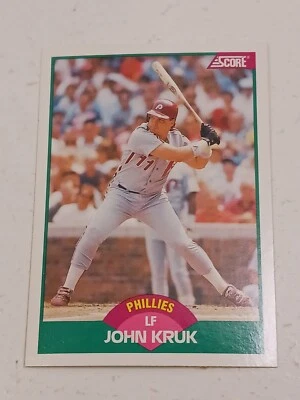 John Kruk Philadelphia Phillies 1989 Score Card #70T - Image 1 of 2