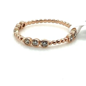 14K Rose Gold 1.2 G Dia .28CT Diamond Ring - Picture 1 of 3