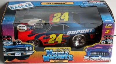Muscle Machines Nascar '69 Camaro #24 Jeff Gordon DuPont 1-18 scale - Image 1 of 4
