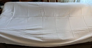 Target white cotton tablecloth 56 by 98 inches (about 6 by 8 feet) - Picture 1 of 4