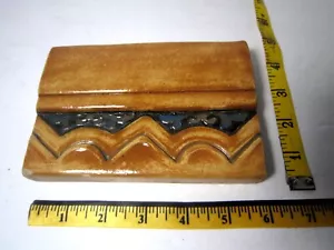 Antq. Solid/Terracotta Tile/5 Color Glaze/...LOLW ..ELES  5 3/4" x 3 7/8" x 7/8" - Picture 1 of 4