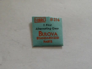 DE COLECCIÓN NUEVO DE LOTE ANTIGUO Bulova modelo 10BRC primer engranaje alternativo, parte # 316 - Imagen 1 de 2