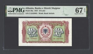 Albania 10 Leke 1957 P28a Uncirculated Grade 67 - Picture 1 of 2