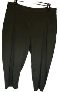 Eileen Fisher capri pants olive green knit size petite L - Picture 1 of 5