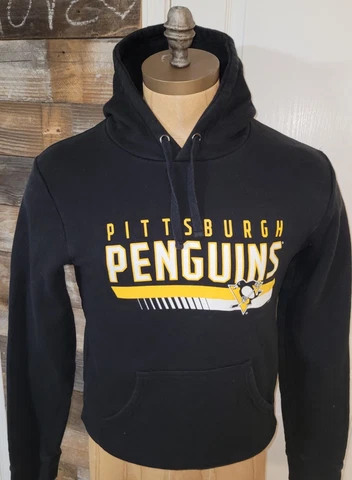 Pittsburgh Penguins Hoodie Black Yellow NHL Hockey Hoodie Men’s Size Small Cover