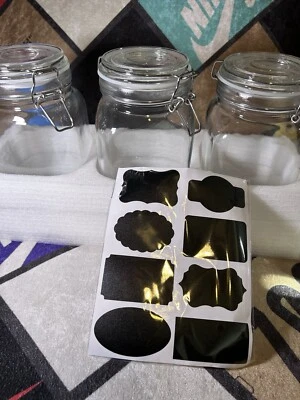 CHEFSTORY 50oz Airtight Glass Jars with Lids, 3 PCS Food Storage Canister - Image 1 of 4