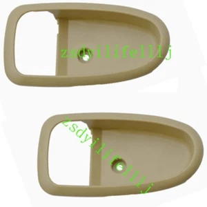2x Para Hyundai Elantra 2004 05 2006 Puerta Delantera Trasera Izquierda Manija Interior Cuenco Beige - Imagen 1 de 1