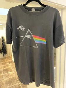 SUPER SOFT Vintage Pink Floyd Dark Side of the Moon Double-Sided Tour T-Shirt L - Picture 1 of 5
