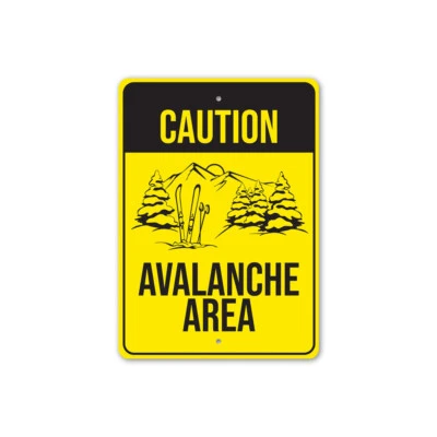 Avalanche Caution Metal Sign - Image 1 of 4