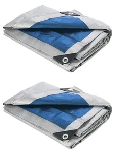 2 Lonas 9 x 12 Para Cubrir El Sol Y La Lluvia Fiestas Terrasse Playa Toldos Carpas - Bild 1 von 2