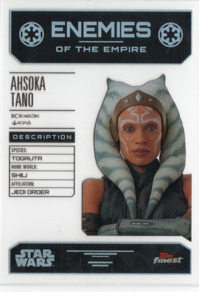 Star Wars Finest 2023 Topps Chase Card Enemies Of The Empire EOTE-8 Ahsoka Tano - Image 1 of 1