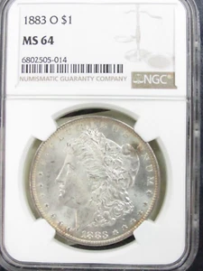 1883-O New Orleans Morgan Silver Dollar NGC MS64 Q3CJ - Picture 1 of 2
