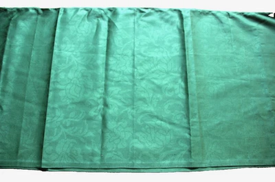 Bande de tissu en coton vert damassé. 1m98 x 40 cm - Photo 1/4