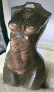 Rare Vintage Stone Labradorite Collectible Woman figure Nude Body - Picture 1 of 22