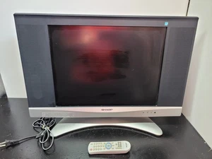 DIMENSIONS! Sharp LC-20AV6U 20" LCD TV with stand TESTED!! Retro Gaming Movies - Picture 1 of 9