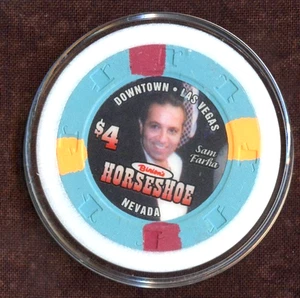 1, 4,00 $ Chip.  Binion's Horseshoe Casino.  Las Vegas, NV. - Bild 1 von 2