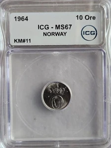 Norway 10 Ore 1964 ICG MS 67 - Picture 1 of 2