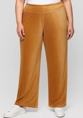 Pantalones de salón Calvin Klein Performance de terciopelo camel talla grande 3XL elásticos nuevos sin etiquetas $70 Foto 1 de 4