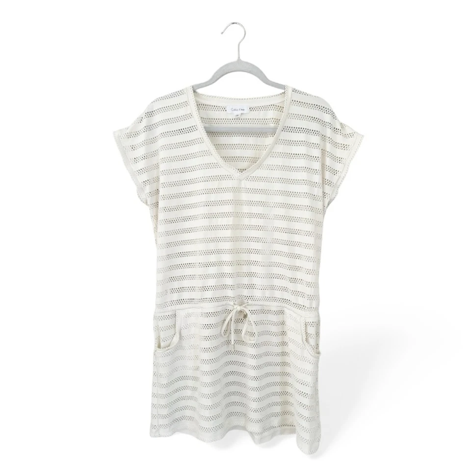 Calvin Klein Ivory Swim Coverup Tunic Size S/M EUC - Image 1 of 4