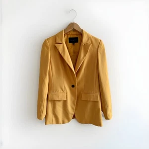 Banana Republic Women's Yellow Island Glow Long Lean Blazer women’s Size 2 - Picture 1 of 10