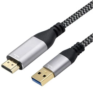 USB 3 0 auf Video Kabel 2m für Laptop Anschluss an Monitore und Projektoren - Afbeelding 1 van 8