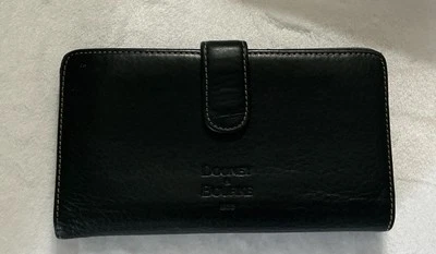 Cartera De Colección Dooney and Bourke Doble Pliegue Guijarro Cremallera Cuero Rojo Int. **LEER Foto 1 de 4