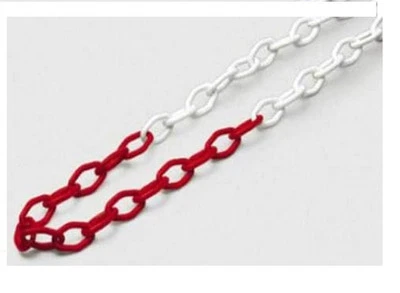 PROMAX - CATENA SEGNALETICA BIANCA E ROSSA IN PLASTICA 25 METRI + 10 ANELLI - Immagine 1 di 2