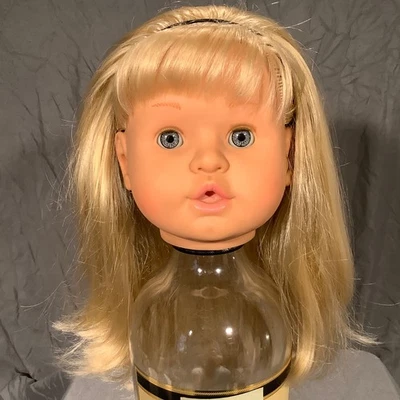 Cabezal de repuesto para muñeca posable Feber Hot Tots 20” años 90, ojos rubios/azules Foto 1 de 4