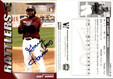 Gary Harris Signed 2003 Choice Wisconsin Timber Rattlers #11 Card Auto