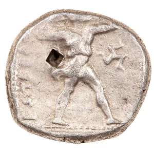370 - 333 v. Chr. PAMPHYLIE, ASPENDOS, ALTGRIECHISCHER SILBERSTATER (#5050) - Bild 1 von 2
