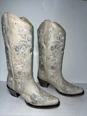 Corral A3521 Women’s Floral Embroidered Western Snip Toe Boots New 8.5M Foto 1 de 4