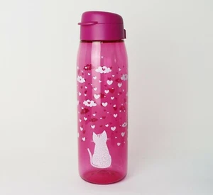 TUPPERWARE EcoFresh Trinkflasche 750ml Pink Katze Motiv - Bild 1 von 2