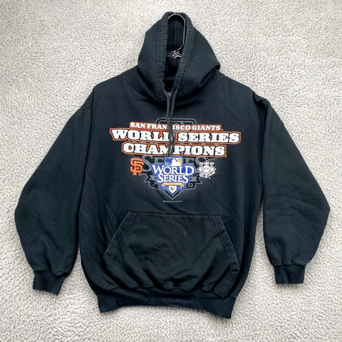 San Francisco Giants Hoodie Youth XL Black Sweatshirt 2010 World Series Boys * Cover