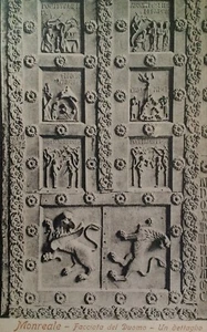 Italien AK Anfang 1900 seltene Monreale Kuppelfassade Bronzetüren 13649  - Bild 1 von 4